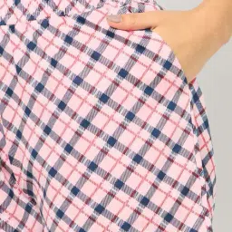 yousta Women Checked Regular Fit Shorts image 5