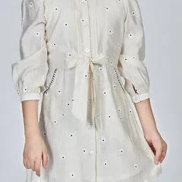 peppermint  Girls Floral A-line Dress image 5