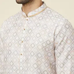 manyavar Men Geometric Print Reguler Fit Kurta image 5