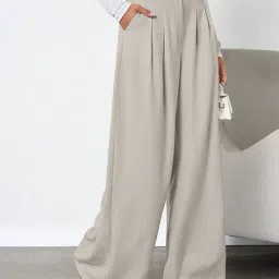 leriya fashion Women High-Rise Relaxed Fit Trousers image 5