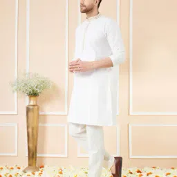 see designs Men Embroidery Long Kurta image 5