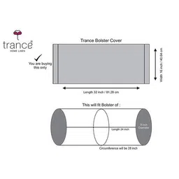 trance home linen Set of 2 200 TC Pipe-In Bolster Covers image 5