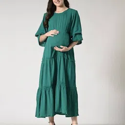 aaruvi ruchi verma Women Round-Neck Tiered Dress image 5