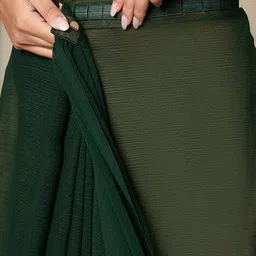 saree mall Women Woven Saree with Contrast Border image 5