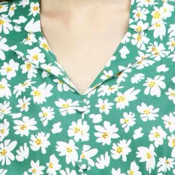 momtobe Women Floral Print Fit & Flare Dress with Collar Neck image 5