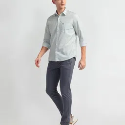 arrow sports Men Patterned Slim Fit Shirt with Patch Pocket image 5