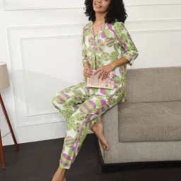 banno's swagger Women Geometric Print Shirt & Pyjamas Set image 5