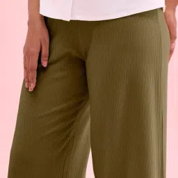 go colors Women Palazzos with Elasticated Waist image 5