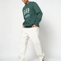gap Men Crew-Neck Logo Print Fleece Sweatshirt image 5