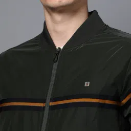 louis philippe Men Regular Fit Zip-Front Bomber Jacket image 5