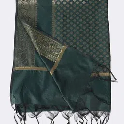 muffly Women Floral Dupatta with Tassels image 5