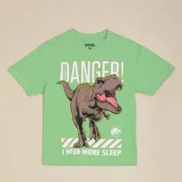 kidsville Boys Dragon Print Regular Fit Crew-Neck T-Shirt image 5