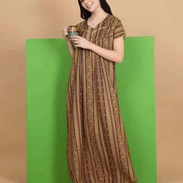 sweet dreams Women Printed Cotton Nighti image 5