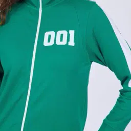 outzidr global Women T-Shirt & Trackpants with Contrast Tipping Co-Ords Set image 5