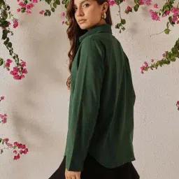 leia Women Slim Fit Shirt with Spread Collar image 5