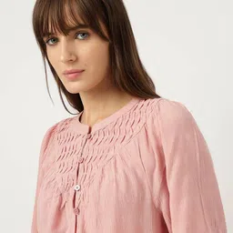 marks & spencer Women Embroidered Relaxed Fit Top image 5