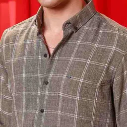 campus sutra Men Checked Regular Fit Shirt image 5