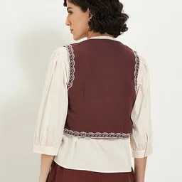 honey by pantaloons Women Embroidered Regular Fit Jacket image 5