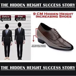 bxxy Men Elevator Heeled Lace-Up Brogue Shoes image 5