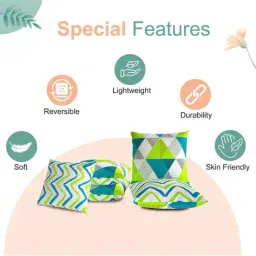 divine casa  Set of 5 Microfiber Square Cushion Cover image 5