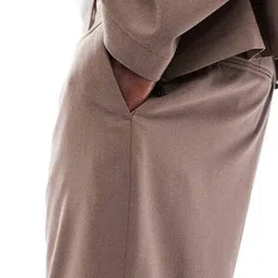 asos design Men Straight Fit Flat-Front Trousers image 5