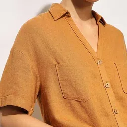 only Women Loose Fit Shirt with Patch Pocket image 5