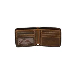 teakwood leathers Men Log Embossed Bi-Fold Wallet image 5