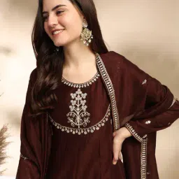 nyrika Women Embellished Anarkali Kurta Set image 5
