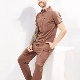 weet Men Lounge T-Shirt & Track Pants Set with Logo Print image 5