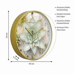 random Floral Round-Shaped Wall Clock image 5