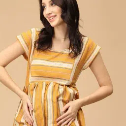 the mom store Women Striped Relaxed Fit Top image 5