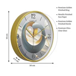 random Printed Round Analogue Wall Clock image 5