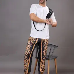 yellow tree Men Mid Rise Abstract Track Pants image 5