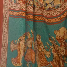 svaraa Printed Saree with Running Blouse Piece image 5