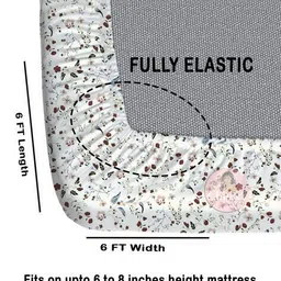 chhavi india Microfiber Double Size Fitted Bedsheet With Pillow Covers image 5