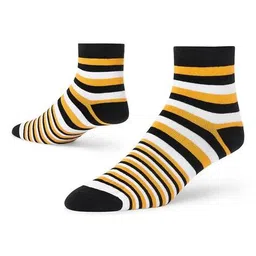 dynamocks Men Pack of 3 Striped Ankle-Length Socks image 5
