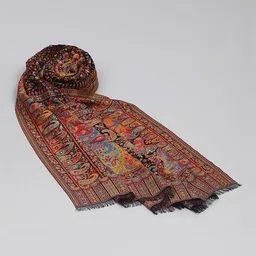 monte carlo Women Paisley Print Shawl with Fringes image 5