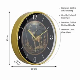 random 12 Inch Embossed Dial Wall Clock image 5