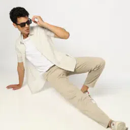 armani exchange Men Slim Fit Flat-Front Trousers-picture-46