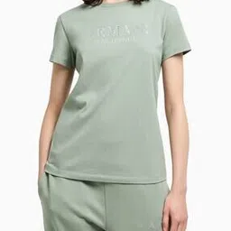 Women Logo Print Regular Fit Crew-Neck T-Shirt-image-74