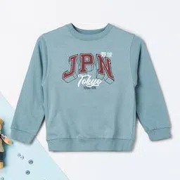 Boys Typographic Print Round-Neck Sweatshirt-image-14