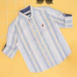 pantaloons junior Boys Striped Regular Fit Shirt-picture-27