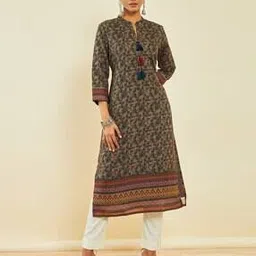 soch Women Floral Print Straight Kurta-picture-18