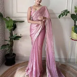 Women Saree with Lace Border-image-8