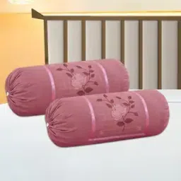 Set of 2 Embroidered Bolster Covers 32" x 16"-image-7