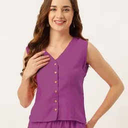 molcha by babita singh Women V-Neck Tunic with Sleeveless-picture-24
