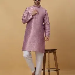 kraft india Geometric Long Kurta for man-picture-19