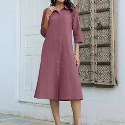 janasya Women Cotton A-line Dress-picture-16