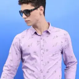 ketch Floral Print Slim Fit Shirt with Patch Pocket-picture-11