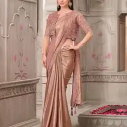 ri-wah Women Ethnic Design Traditional Saree with Blouse Piece          -picture-18